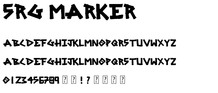 SRG MARKER font